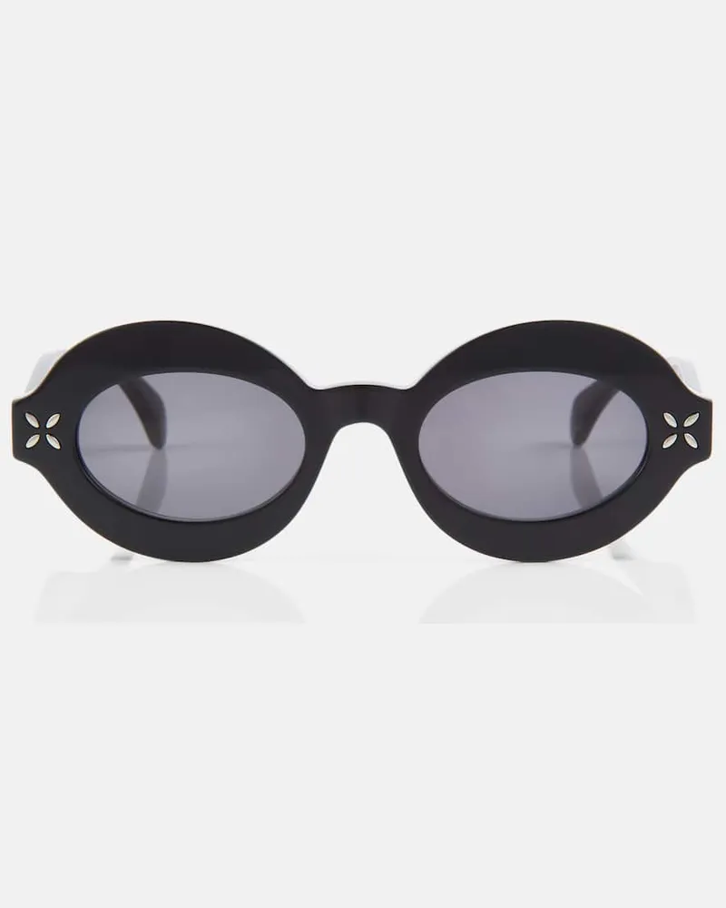 Alaïa AlaÃ¯a Occhiali da sole ovali Nero