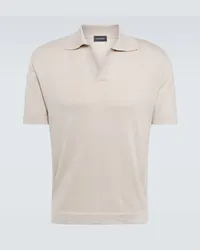 Thom Sweeney Polo Skipper in cotone Marrone