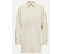 Camicia oversize in misto cotone