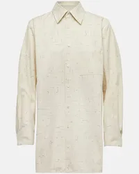 Bottega Veneta Camicia oversize in misto cotone Multicolore