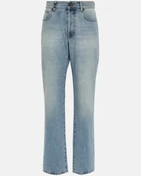 Saint Laurent Jeans regular a vita alta Blu