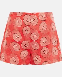 STAUD Shorts Oscar in lino con stampa Multicolore