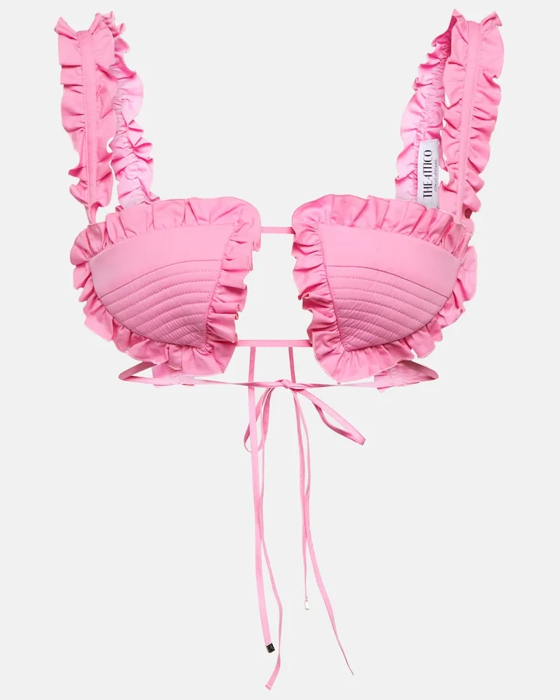 ATTICO Top Glory in cotone con ruches Rosa
