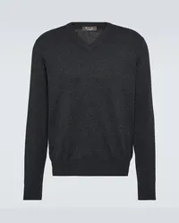 Loro Piana Pullover Scollo a V in cashmere Grigio