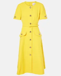 Carolina Herrera New York Abito midi in lana vergine Giallo