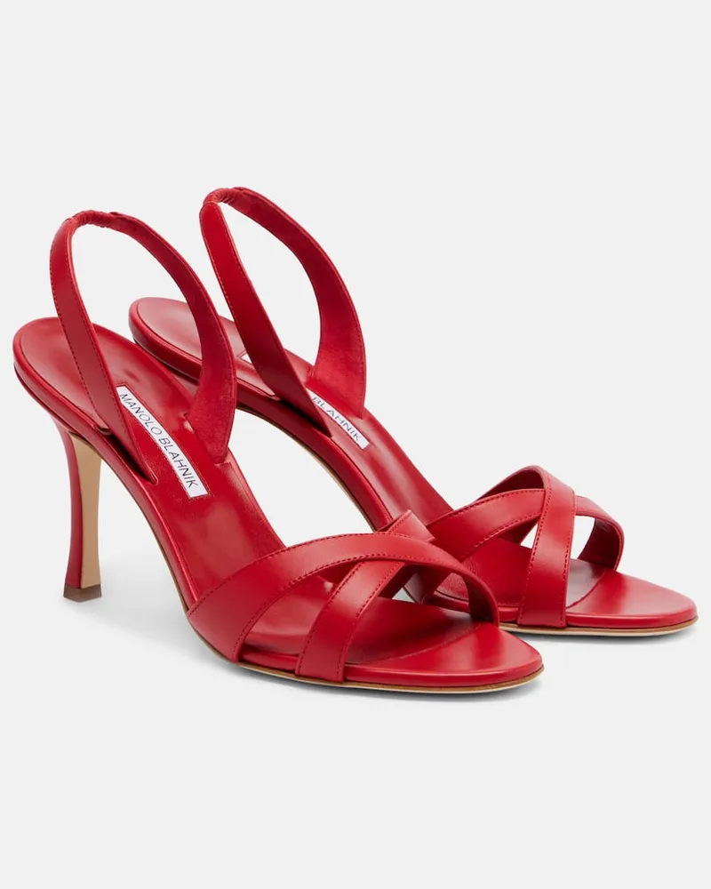Manolo Blahnik Sandali Callasli in pelle Rosso