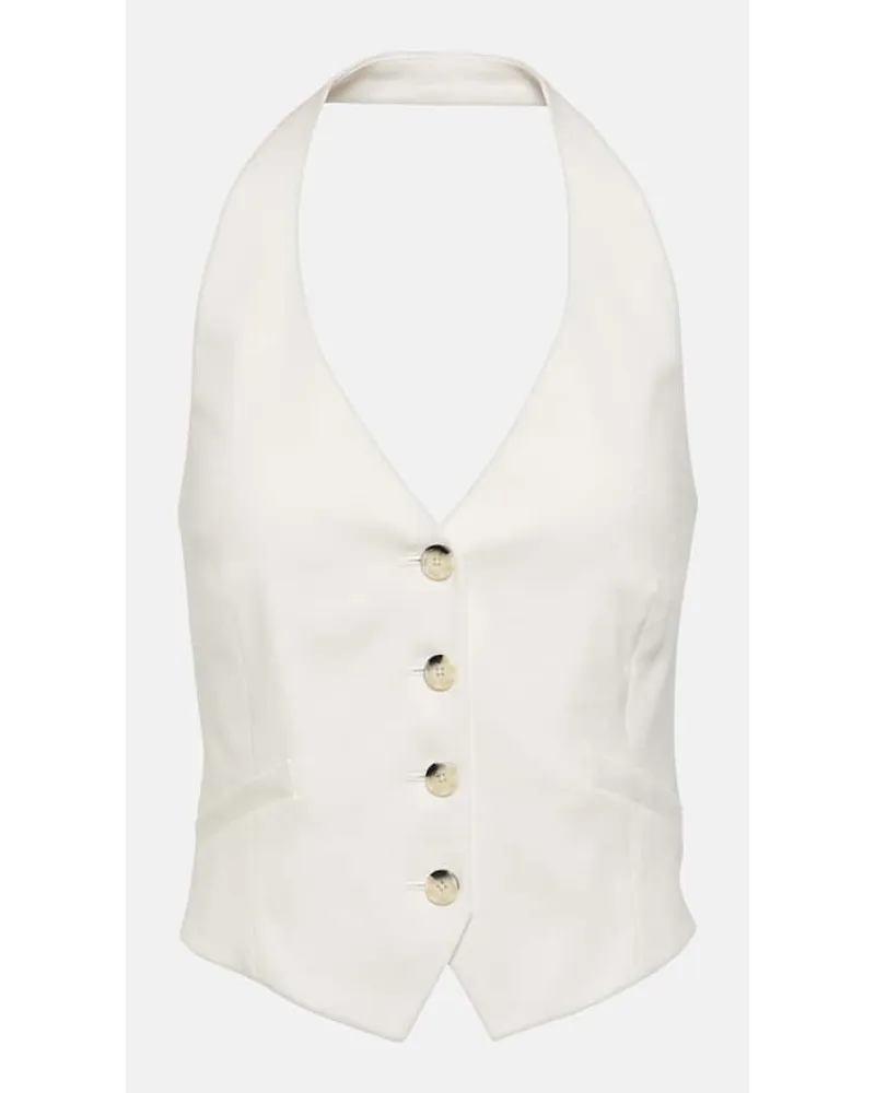 Veronica Beard Gilet Arabella in misto lino Neutro