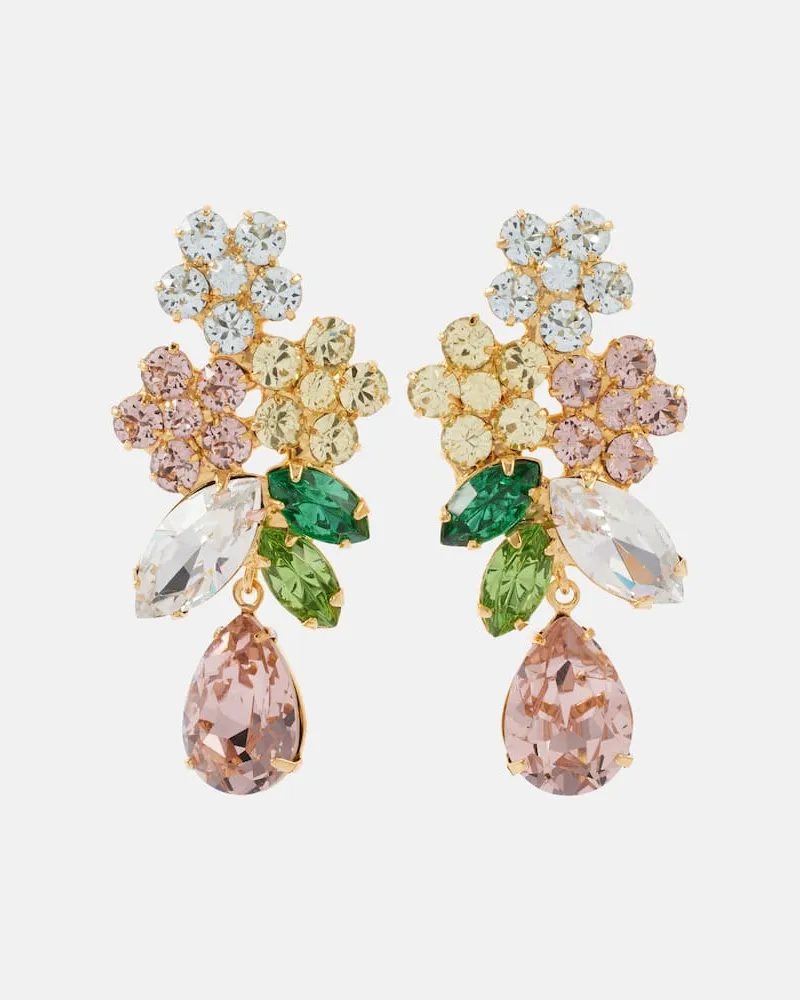 Jennifer Behr Orecchini Bouquet con cristalli Oro