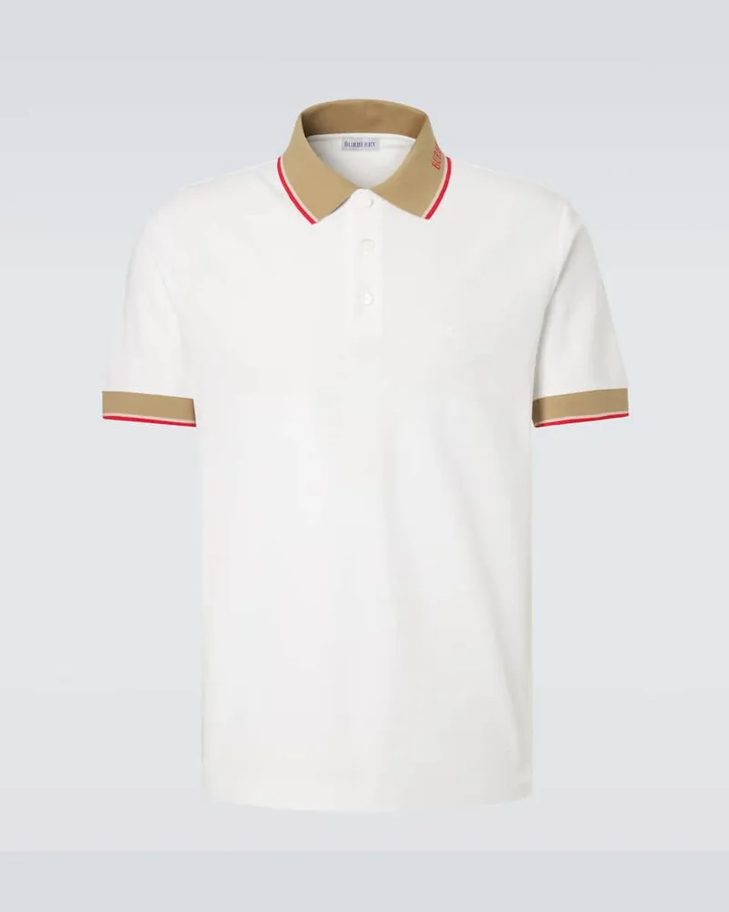 Burberry Polo Evan in cotone Bianco