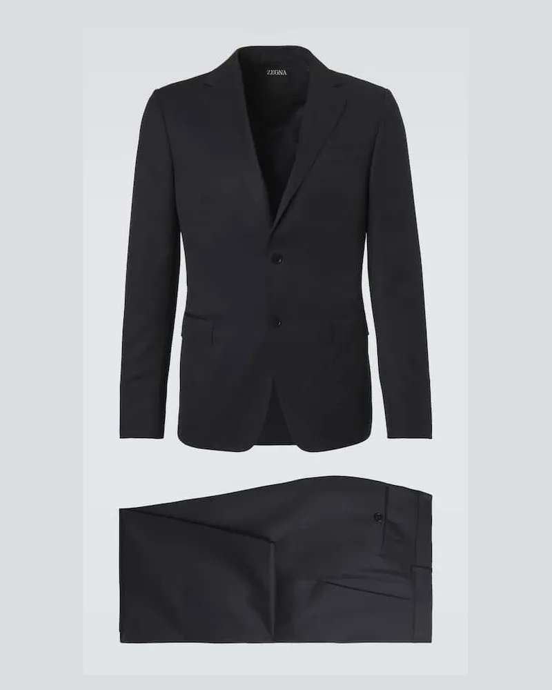 Ermenegildo Zegna Abito in lana e mohair Blu