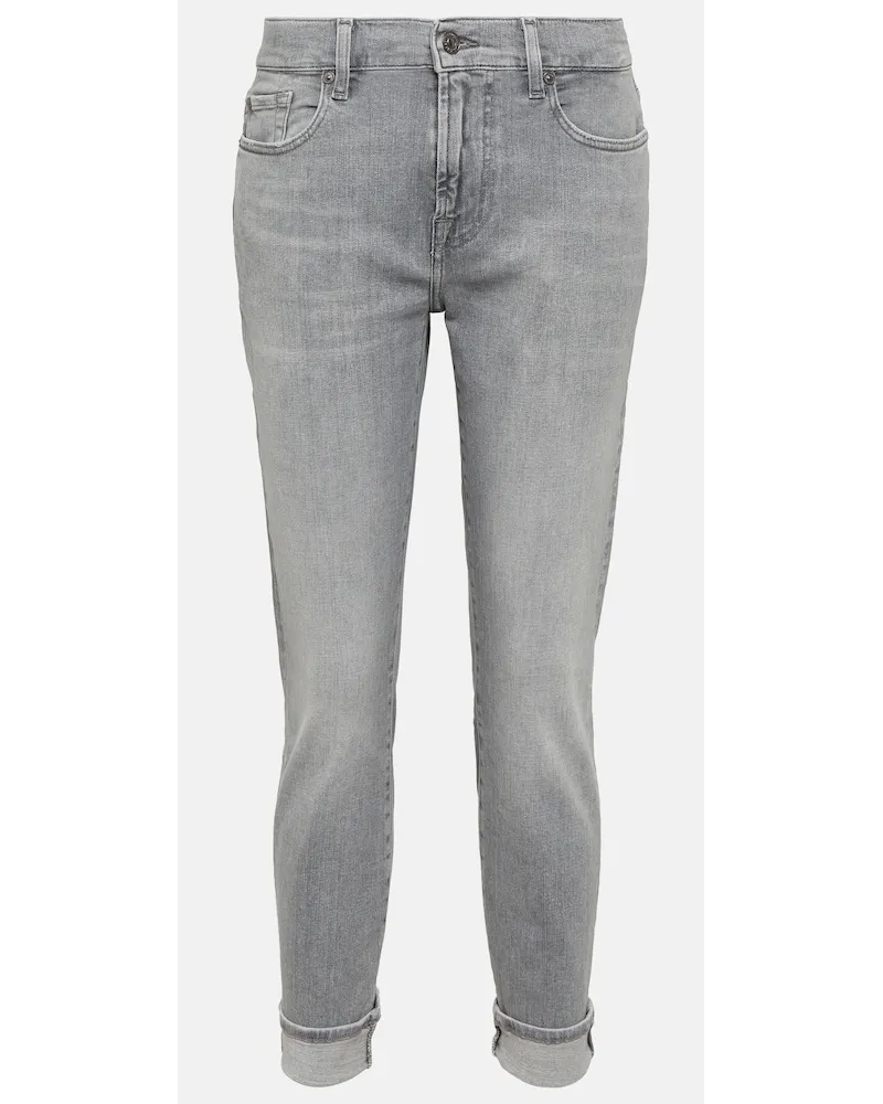 7 for all mankind Jeans slim a vita media Grigio
