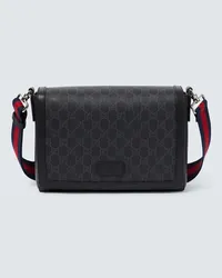 Gucci Borsa a tracolla con pelle GG Grigio