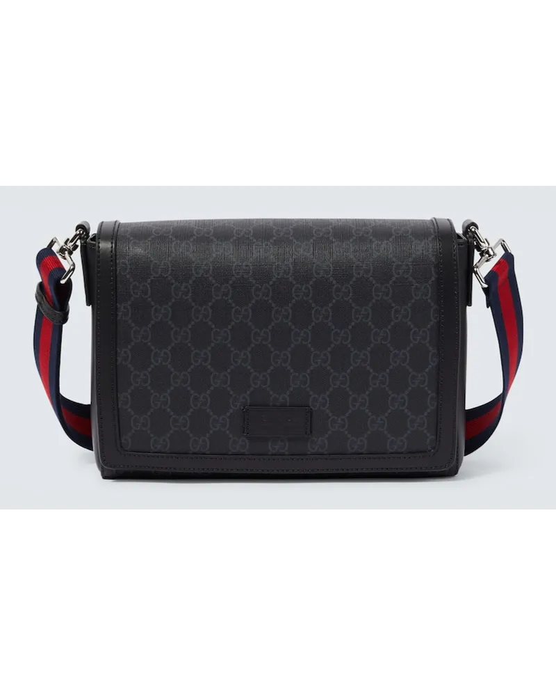 Gucci Borsa a tracolla con pelle GG Grigio