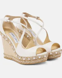 Jimmy Choo Espadrillas Dakota 120 con zeppa Bianco