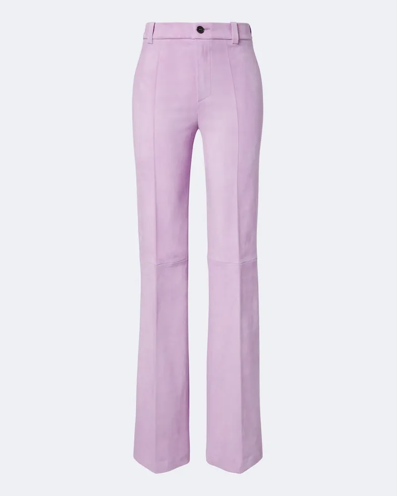 Stouls Pantaloni Lizzy bootcut in suede Viola