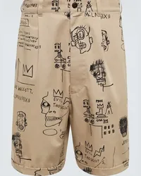 Junya Watanabe x Basquiat - Shorts in cotone con stampa Multicolore