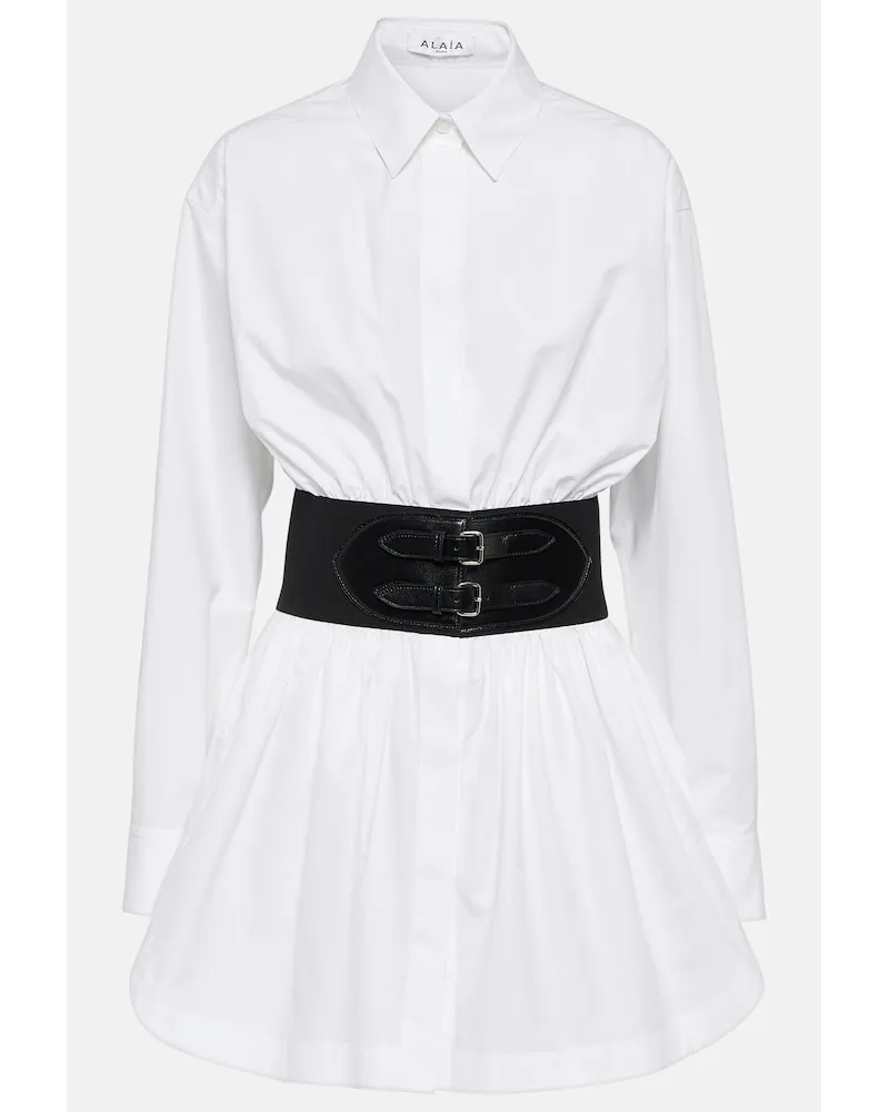 Alaïa AlaÃ¯a Camicia in popeline di cotone Bianco