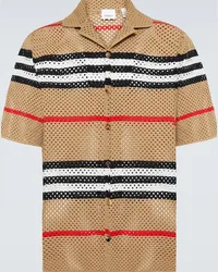 Burberry Camicia a maniche corte in maglia Beige