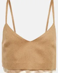 Miu Miu Camisole in cammello Beige