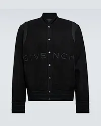 Givenchy Giacca varsity in lana con logo Nero