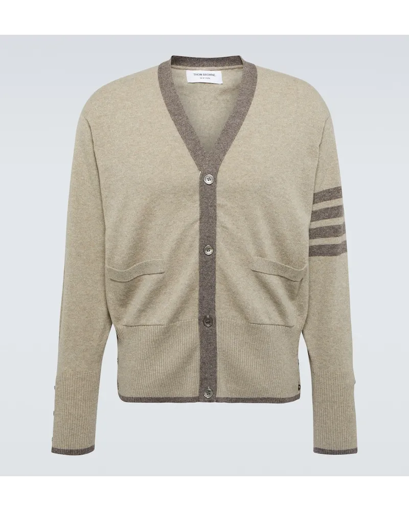 Thom Browne Cardigan 4-Bar in cashmere Beige