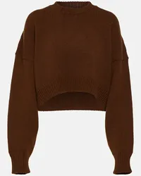 Dolce & Gabbana Pullover Guanako e cashmere Marrone