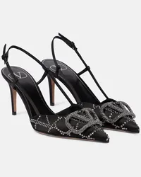 Valentino Garavani Pumps slingback VLogo Signature in raso Nero