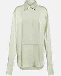 Jil Sander Camicia oversize in raso Verde