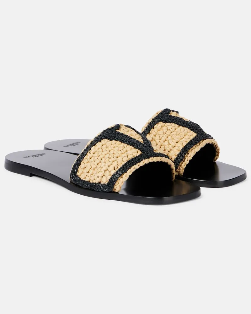 Valentino Garavani Sandali Viva Superstar in crochet con ricamo Neutro