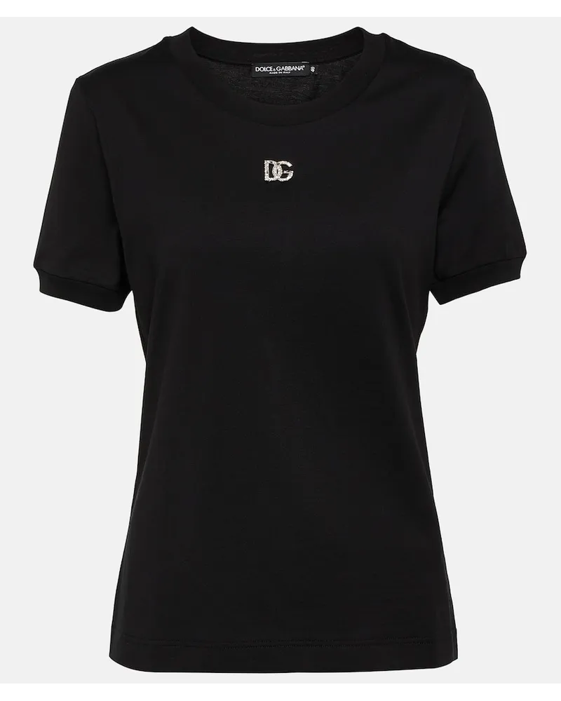 Dolce & Gabbana T-shirt in jersey di cotone Bianco