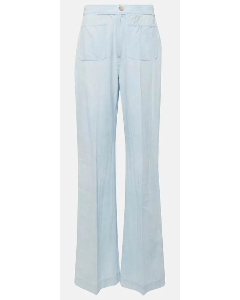 Ralph Lauren Pantaloni a gamba larga in cotone Blu