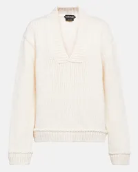 Tom Ford Pullover in misto lana e alpaca Bianco