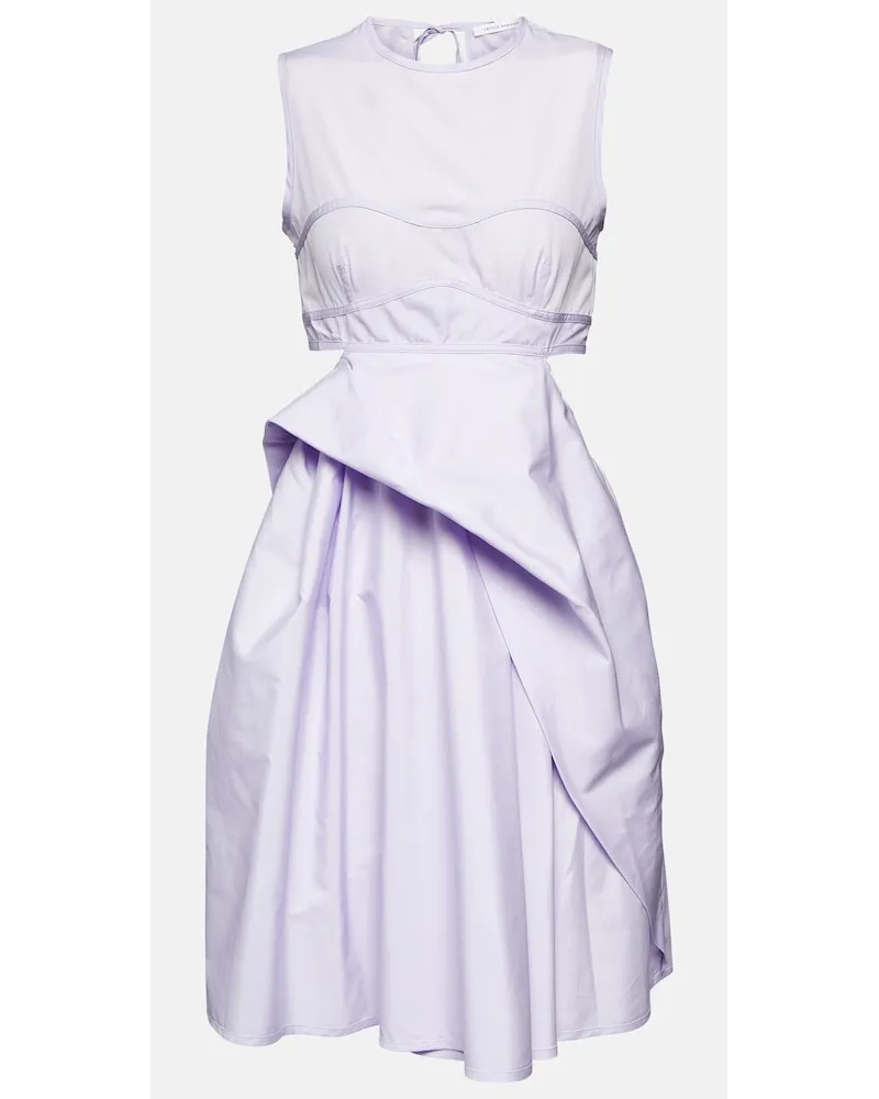 Cecilie Bahnsen Miniabito Seero in cotone con cut-out Viola
