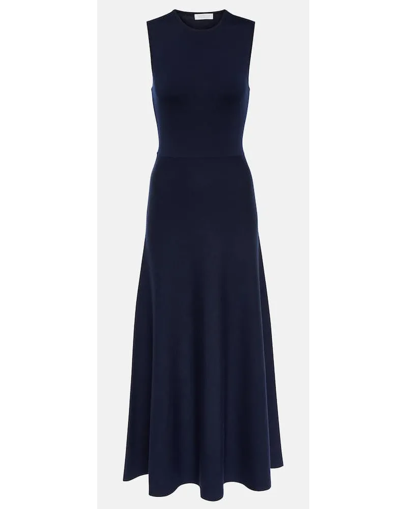 Gabriela Hearst Abito lungo in cashmere, seta e lana Blu