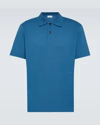 Lanvin Polo Curb oversize in piqué Blu