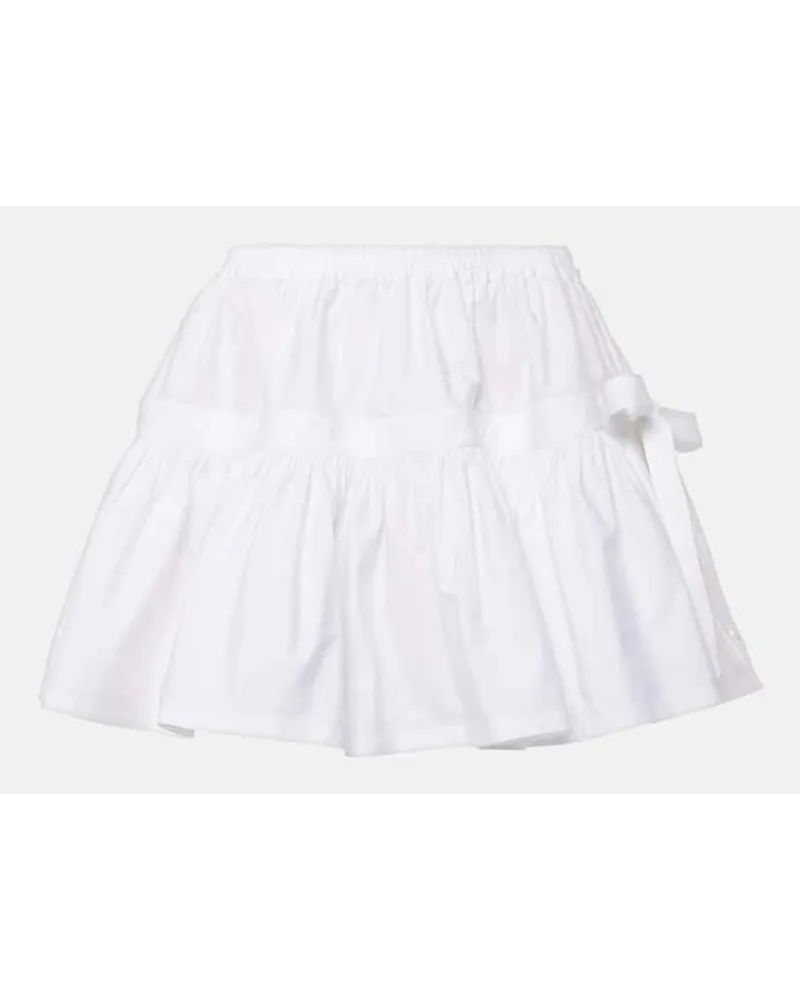 Alaïa AlaÃ¯a Minigonna con balze Bianco