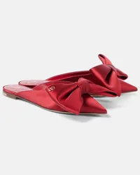 Valentino Garavani Mules in raso con fiocco Rosso