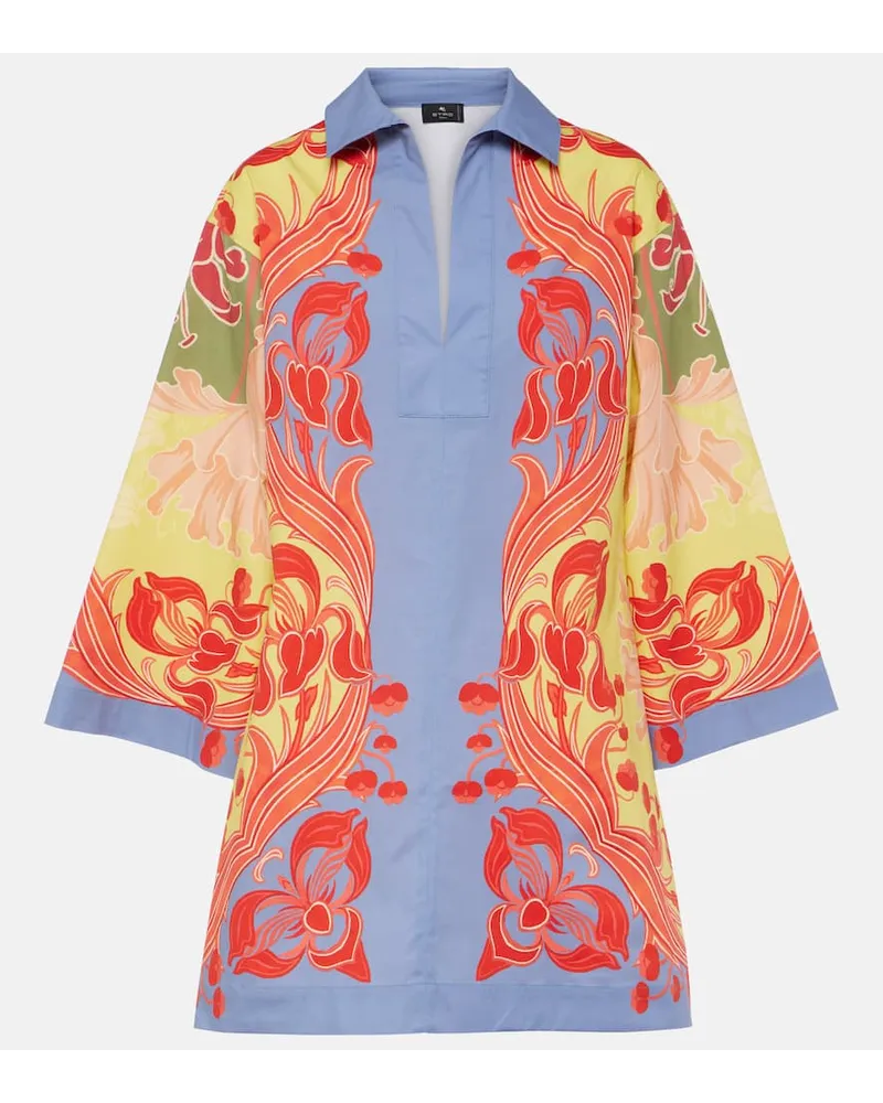 Etro Camicia in misto cotone con stampa Multicolore