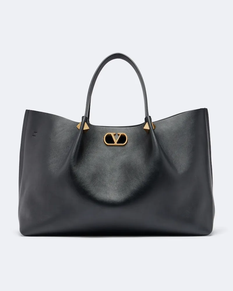 Valentino Garavani Borsa VLogo Signature Large in pelle Nero