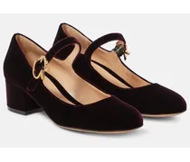 Pumps Mary Ribbon 45 in velluto