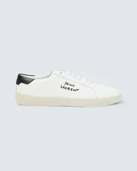 Saint Laurent Sneakers in pelle con logo Bianco