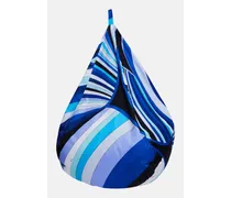 Emilio Pucci Clutch in canvas a righe Blu