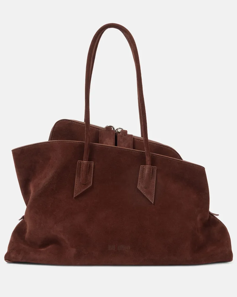 ATTICO Borsa La Passeggiata Medium in suede Marrone