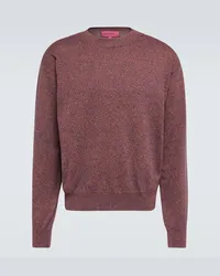 The Elder Statesman Pullover in cotone e cashmere mélange Viola