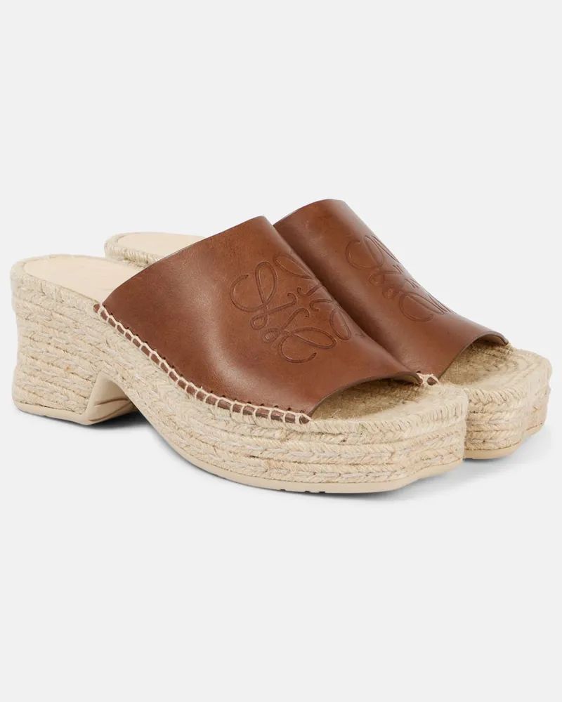 Loewe Paula's Ibiza - Espadrillas Petal 80 Marrone