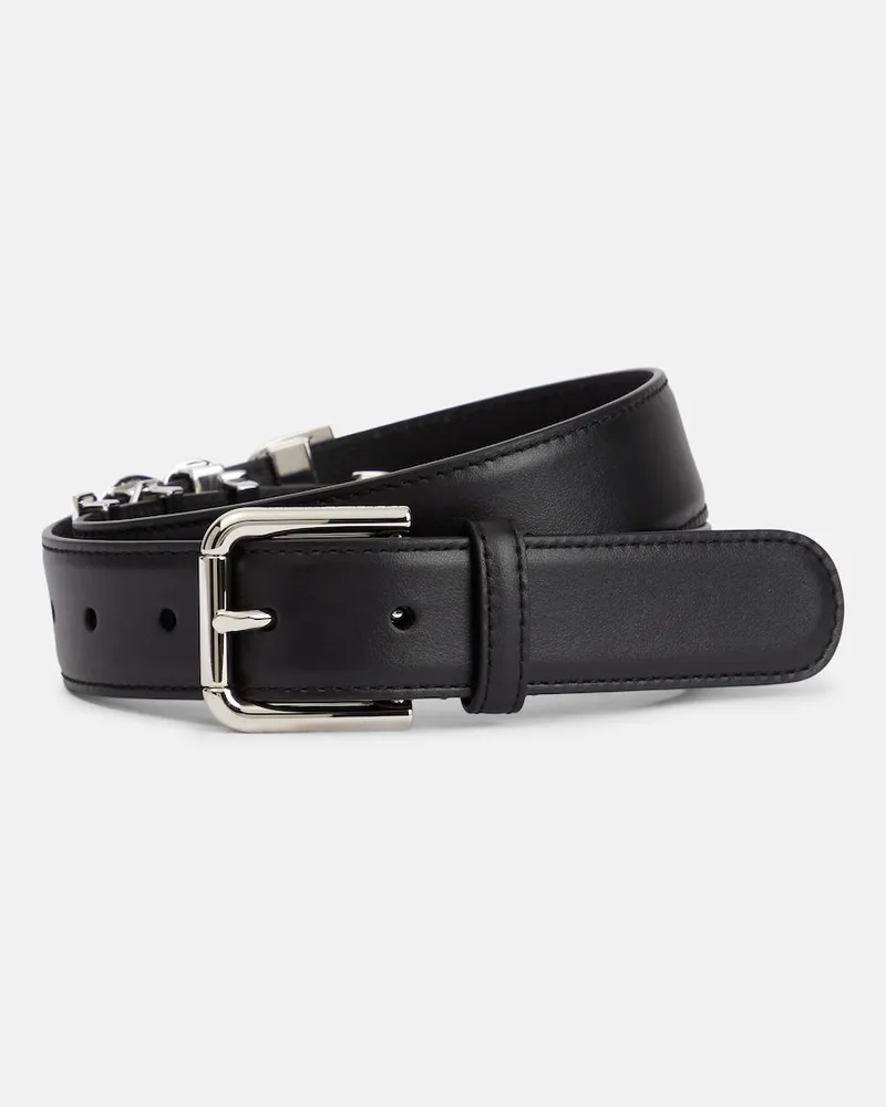 Dolce & Gabbana x Kim - Cintura in pelle con logo Nero