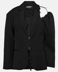 Jacquemus Blazer La Veste Galliga in lana vergine Nero