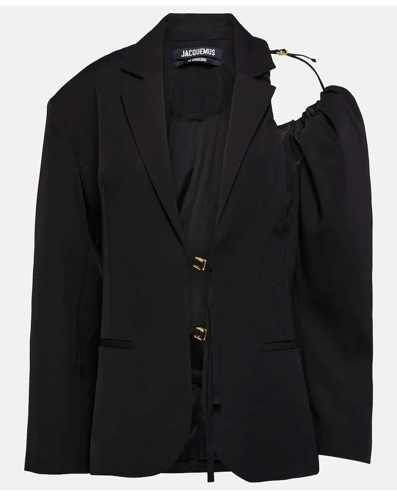 Jacquemus Blazer La Veste Galliga in lana vergine Nero
