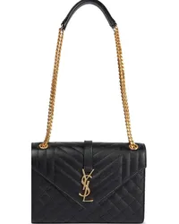 Saint Laurent Borsa Envelope Medium in pelle Nero