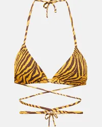 Reina Olga Top bikini a triangolo Miami con stampa Multicolore